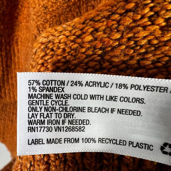 Ava & Viv Textured Knit Sweater Womens XL Brown V-Neck Cozy Fall Earthy Neutral - Picture 5 of 6